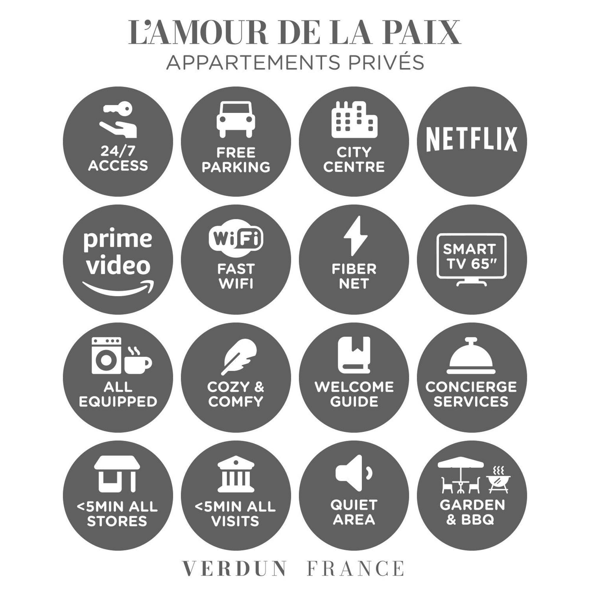L'Amour De La Paix - Centre-Ville - Jardin - Proche Gare - Tv65"Primevideo - Ambiance Tres Chaleureuse - Parking Gratuit Sous-Video Surveillance Proche - Gere Par Presta-Zen'Services Verdun-sur-Meuse Luaran gambar
